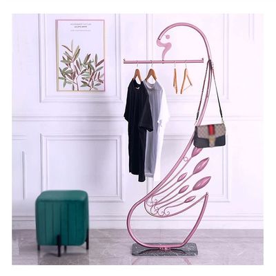 CWECO Creative Swan Coat Rack,Coat Stand,Free Standing Hall Coat Tree Hooks for Coats,Hats,Bags,Purses Clothes Storage (Rose Gold)