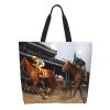 MANQINF Horse Animal Tote Bag for Women Mother Teacher,Reusable Shopping Grocery Bag Shoulder Bags view 3