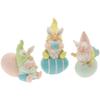 Boston International Easter Spring Figurines Tabletop, Shelf, Mantel Decorations for Home, Set of 3, Easter Gnomes on Eggs view 1