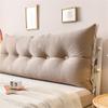 Large Bolster Headboard Backrest Positioning Back Support Rectangular Pillow for Reading and Soft Bedrest Cushion for Day Bed Bunk Bed Removable Cover,Beige,60x60cm view 1