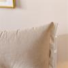 Large Bolster Headboard Backrest Positioning Back Support Rectangular Pillow for Reading and Soft Bedrest Cushion for Day Bed Bunk Bed Removable Cover,Beige,60x60cm view 3
