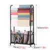 Ribbon Storage Stand Holder Organizers Floor Scarf Display Rack with Grid Basket, Rolling Wrapping Paper Organizer, Metal Storage Holder for Ribbon/Cloth/Satin/Vinyl Reel ( Size : 70x30x140cm ) view 2