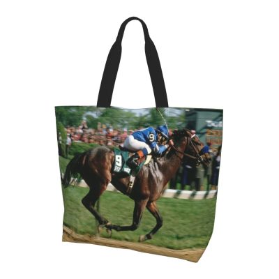 MANQINF Horse Animal Tote Bag for Women Mother Teacher,Reusable Shopping Grocery Bag Shoulder Bags