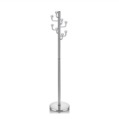 CWECO Coat Rack 8 Hooks Coat Rack,Coat Tree Hooks for Coats,Hats,Bags,Purses,for Entryway,Hallway Clothes Storage (Silver)