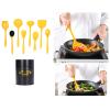 9Pcs Cooking Utensil Utensil Holder Silicone Kitchen Ware Turner Soup Ladle Tool Set Kit with Bucket for Cooking Washing Pots Beautiful Kitchen view 2