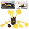 9Pcs Cooking Utensil Utensil Holder Silicone Kitchen Ware Turner Soup Ladle Tool Set Kit with Bucket for Cooking Washing Pots Beautiful Kitchen view 3