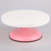 Cabilock DIY Cake Turntable for Decorating Rotating Baking Supplies Round Shaped Mounting Pattern for Home and Bakery Use Pink Cake Decorating Stand view 2