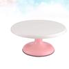Cabilock DIY Cake Turntable for Decorating Rotating Baking Supplies Round Shaped Mounting Pattern for Home and Bakery Use Pink Cake Decorating Stand view 4