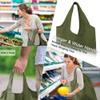 BeeGreen Dark Green Reusable Grocery Bags Bulk 10 Packs, Kitchen Reusable Shopping Bags 50LBS Large, Machine Washable Durable, Easily Foldable with a Storage Bag view 2
