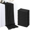 10 Pack Black Cheesecloth Table Runner 10FT Boho Romantic Gauze Table Runner 20 x 120 Inch Rustic Sheer Runner for Wedding Party Bridal Shower Thanksgiving Christmas Decoration view 1