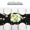 10 Pack Black Cheesecloth Table Runner 10FT Boho Romantic Gauze Table Runner 20 x 120 Inch Rustic Sheer Runner for Wedding Party Bridal Shower Thanksgiving Christmas Decoration view 3
