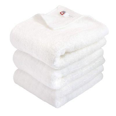 HIORIE Imabari Towel, 3-Piece Hand Towel Set, Japanese Towels, Soft and Fluffy Towel, Luxury Cotton, Off White