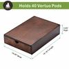 Flagship Vertuo Pod holder for Nespresso Pod Drawer Coffee Pod Organizer Modern Style & Coffee Machine Stand Wood Frame(40 Pods Capacity) view 3