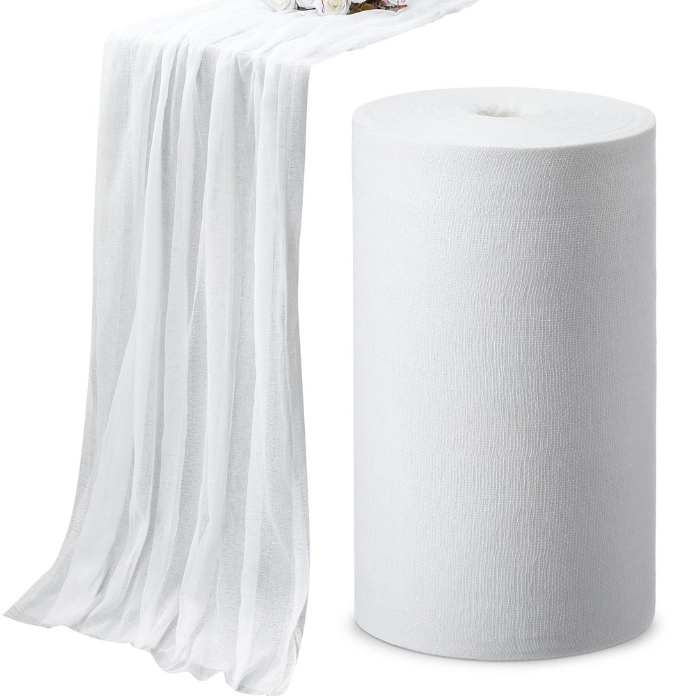 1 Roll Grade 50 Cheese Cloth for Straining 70 Yard 100% Unbleached Cotton Fabric Reusable Cheese Cloth Bulk Cheesecloth Table Runner for Cooking, Wedding Decor, Straining, White