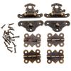 6Pcs/Set Cabinet Hinges with Antique Bronze Jewelry Wooden Box Case Toggle Hasp Latch Furniture Accessories Vintage Hardware view 2
