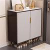 FAREWELL Entryway Shoe Rack Wooden Shoe Cabinet Home Entrance Entrance Cabinet Wall Entrance Shoe Rack Slate Storage Cabinet Free Standing Shoe Cabinet (Size : Medium) view 2