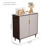 FAREWELL Entryway Shoe Rack Wooden Shoe Cabinet Home Entrance Entrance Cabinet Wall Entrance Shoe Rack Slate Storage Cabinet Free Standing Shoe Cabinet (Size : Medium) view 3