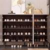 FAREWELL Entryway Shoe Rack Wooden Shoe Cabinet Home Entrance Entrance Cabinet Wall Entrance Shoe Rack Slate Storage Cabinet Free Standing Shoe Cabinet (Size : Medium) view 4