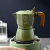 Coffee Kettle Moka Pot Home Brewing Coffee Pot Set Small Espresso Machine Extraction Hand Brewed Coffee Utensils (Color : Green) (Green) view 3