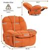AISALL Power Recliner Chair, Swivel Rocker Recliner with Massage and Heat, Electric Recliner Chairs for Adults with USB/Type-C, Living Room, Bedroom, Nursery, Orange view 2