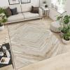 Abstract Geometry White Minimalist Art Kid Area Rug, Trendy Rectangular Modern Easy Clean Floor Mat, Soft Non-Skid Carpet Throw Rug for Kids Teen Girls Boys Bedroom Living Room Classroom Office 5x8ft view 3