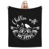 Chillin with My Peeps Throw Blanket for Couch Bed Sofa Blankets Super Soft Warm Cozy 60"x50" Flannel Throw Blanket view 1