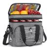 Maelstrom Portable Collapsible Soft Cooler Bag 24/30/60 Cans Double-Deck Leakproof Ice Chest for Beach, Camping & Grocery (Grey, 24 Can) view 1