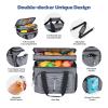 Maelstrom Portable Collapsible Soft Cooler Bag 24/30/60 Cans Double-Deck Leakproof Ice Chest for Beach, Camping & Grocery (Grey, 24 Can) view 2