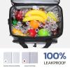 Maelstrom Portable Collapsible Soft Cooler Bag 24/30/60 Cans Double-Deck Leakproof Ice Chest for Beach, Camping & Grocery (Grey, 24 Can) view 4