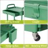 Sorgion 3 Tier Rolling Cart Organizer,Laundry Room Bathroom Organizers and Storage Office Shelves Mobile Shelving Unit Kitchen Trolley Cart with Wheels for Art,Craft,Diaper,Bedside,Snack(Green) view 4
