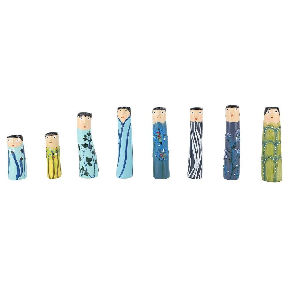 XHTLLO Spring Family Bud Vases, Hand Carved Fine Workmanship Ceramic Vases, for Decor Romantic and Artistic Personalized Vase Resins, for Home Decor, Living Room