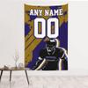 Custom Tapestry Personalize Any Name Number Football Wall Hanging Tapestry Customized Home Decorations Gifts for Sports Fans (Style 30) view 1