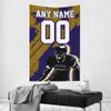 Custom Tapestry Personalize Any Name Number Football Wall Hanging Tapestry Customized Home Decorations Gifts for Sports Fans (Style 30) view 4