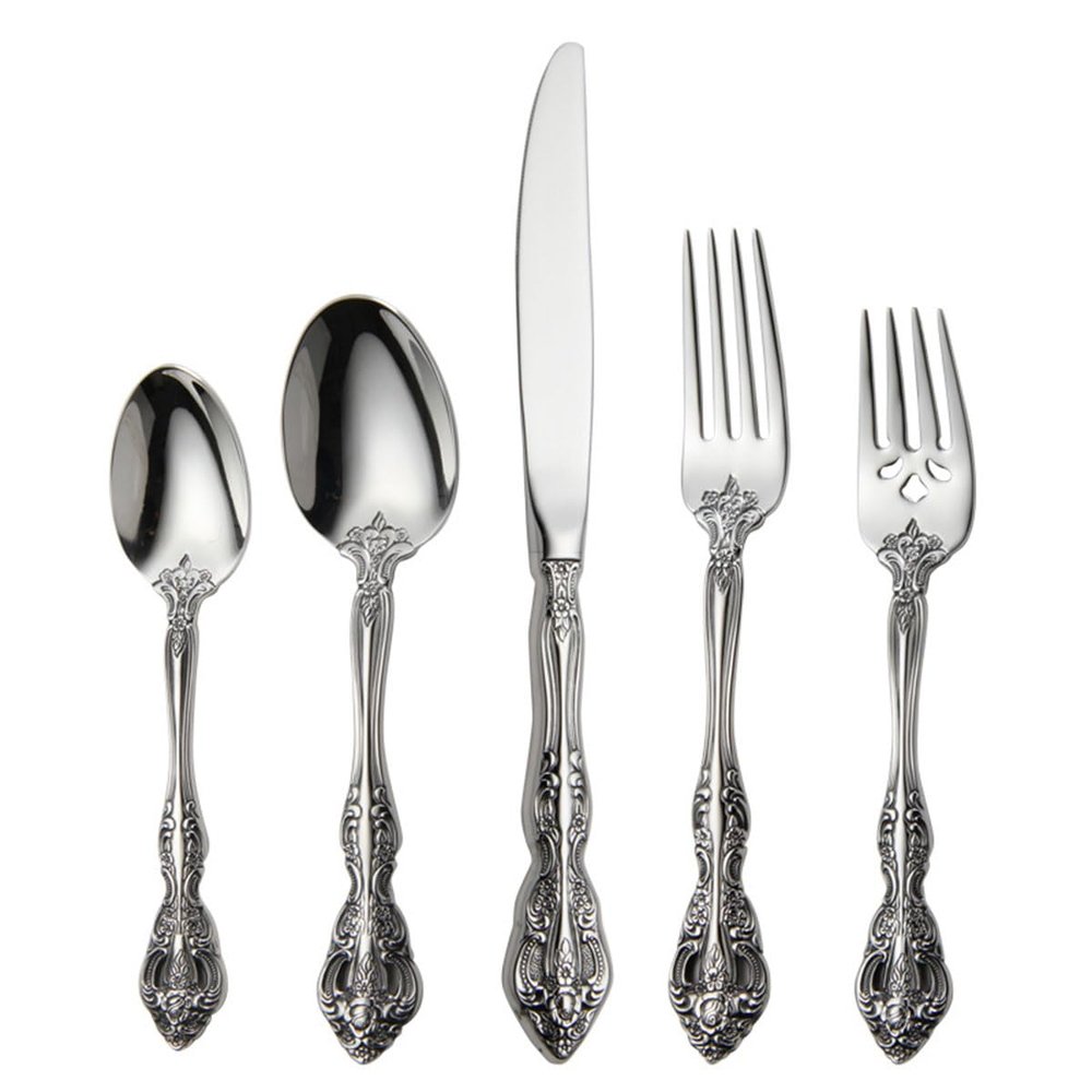 50 Piece Silverware Set 304 Stainless Steel Flatware Set for 10,Steak Knife,Fork and Spoon Set Utensil Set for Home and Restaurant For Home Kitchen Restaurant Hotel,Durable,Mirror Polished