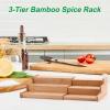 Expandable Spice Rack Organizer,3 Tier Adjustable Kitchen Cabinet, Countertop Display Shelf,Space Organizer for Kitchen and Bathroom,Expandable Spice Rack Organizer,Levels view 2