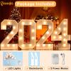 Pooqla 3FT Light Up Numbers, Warm White LED Large Lighted Marquee Number, Giant Mosaic Light Up Numbers for Balloons 8th 18th 80th Birthday Decoration Anniversary Party Decor, LED Number 8 view 2