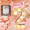 Pooqla 3FT Light Up Numbers, Warm White LED Large Lighted Marquee Number, Giant Mosaic Light Up Numbers for Balloons 8th 18th 80th Birthday Decoration Anniversary Party Decor, LED Number 8 view 3