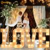 Pooqla 3FT Marquee Light Up Letters, LED Letters Big Mosaic Marquee Letters 3 Feet Tall, Giant Letter Sign for Balloons Birthday Anniversary Wedding Party Decoration, Warm White Letter J view 3