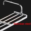 GQJNHUI Stainless Steels Clothes Drying Rack, 60cm/70cm/80cm Hanging Radiator and Balcony Drying Rack,Folding Clothes Airer, Adjustable Arms, Suitable Indoor and Outdoor Use (Size : 70CM) view 4