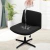 MINGPINHUIUS Armless Adjustable Chair Cover: Criss Cross Swivel Office Desk Cover Modern Vanity Water Resistant Removable Protector, for Accent Chair (Black, Water Resistant Style) view 1