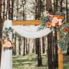 2Pcs Artificial Wedding Arch Flowers Kit, Artificial Wedding Arch Flowers for Wedding Sign, Floral Swag Dusty Wedding Decor for Ceremony and Reception Backdrop Decoration(Yellow) view 2
