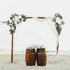 2Pcs Artificial Wedding Arch Flowers Kit, Artificial Wedding Arch Flowers for Wedding Sign, Floral Swag Dusty Wedding Decor for Ceremony and Reception Backdrop Decoration(Yellow) view 3