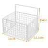 BEIJIALY Hanging Kitchen Baskets, Wall Mounted Storage Basket No Drilling Adhesive Metal Wire Hanging Basket Adhesive Basket for Kitchen Food Pantry Bathroom Organization(White) view 2