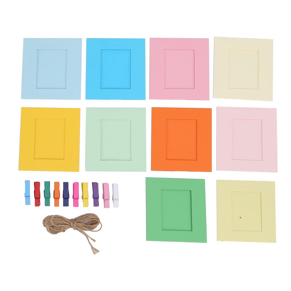Pilipane Tissue Picture Frames, Colorful 3 Inch Wall Hanging Tissue Photo Frames for Cameras Personally Constructed, Eco Friendly, and Reusable
