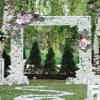 2Pcs Artificial Wedding Arch Flowers Kit, Artificial Wedding Arch Flowers for Wedding Sign, Floral Swag Dusty Wedding Decor for Ceremony and Reception Backdrop Decoration(Light Purple) view 2