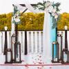 2Pcs Artificial Wedding Arch Flowers Kit, Artificial Wedding Arch Flowers for Wedding Sign, Floral Swag Dusty Wedding Decor for Ceremony and Reception Backdrop Decoration(Light Purple) view 3