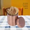 Metal Toothpicks for Teeth, Toothpick Holder Toothpick Dispenser Toothpick Case Toothpick Holder Dispenser Toothpick Holders Decorative Round Toothpicks Box for Families Houses(C) view 4