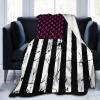 Breast Cancer Awareness Throw Blanket for Couch Bed Sofa Blankets Super Soft Warm Cozy 60"x50" Flannel Throw Blanket view 2