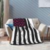 Breast Cancer Awareness Throw Blanket for Couch Bed Sofa Blankets Super Soft Warm Cozy 60"x50" Flannel Throw Blanket view 3