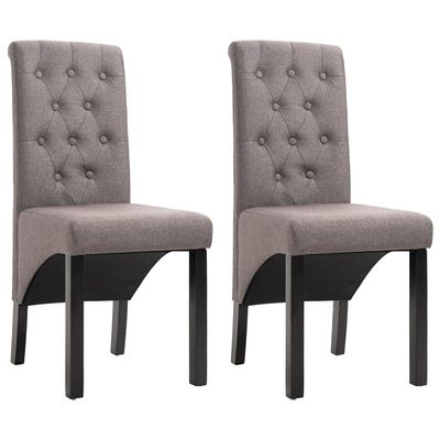 ROMHZKS Dining Chairs 2 pcs Taupe Fabric, Kitchen Chairs, Dinner Chairs, Seating for Dining, Comfortable and Stylish Seating for Home and Office